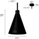 Axston 1 Light 8 inch Textured Black Outdoor Hanging Lantern